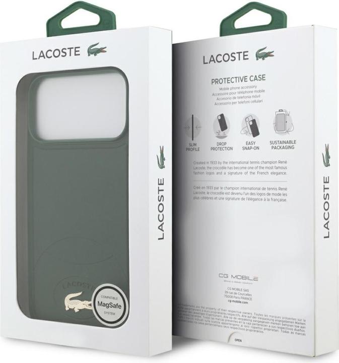 Image du produit Lacoste - Hardcase Bliss MagSafe (LCHMP17XPBLE) - iPhone 17 Pro Max - Green (Apple iPhone 17 Pro Max)