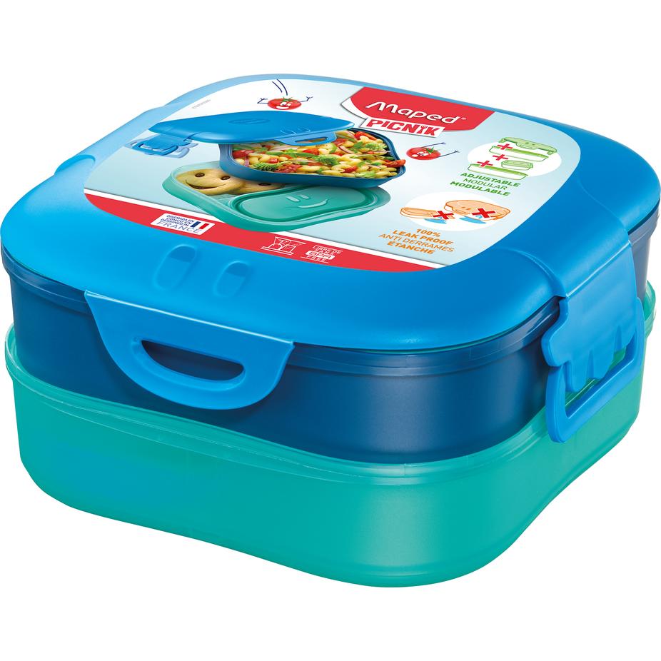 Maped Picnik Brotdosenset 1,4 l Blau, Grün 1 Stück(e), Lunchbox, Blau, Grün