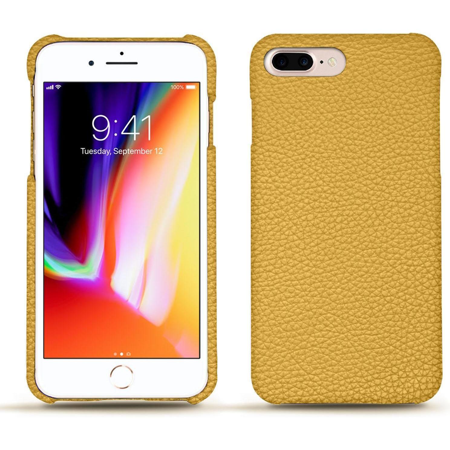 Noreve Lederschutzhülle (Apple iPhone 8 Plus), Smartphone Hülle, Orange