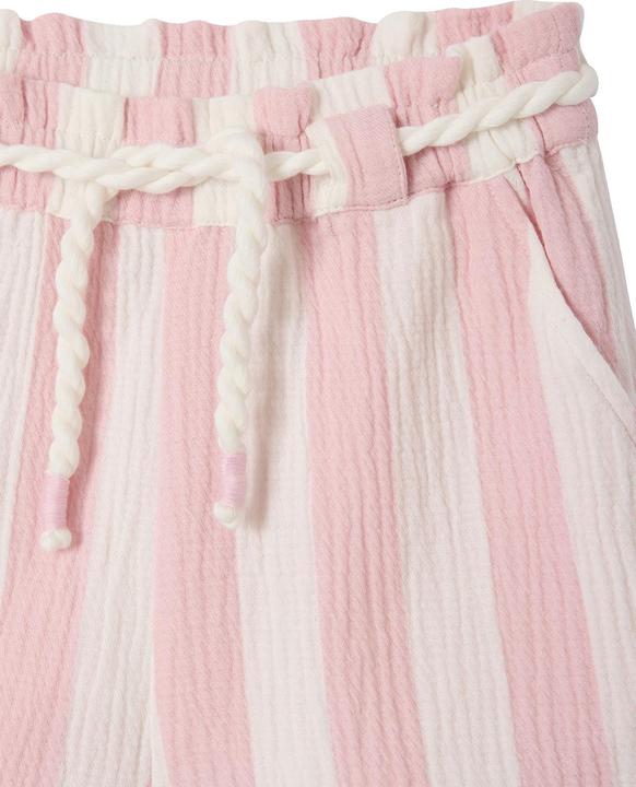 Actual product image Vertbaudet Mädchen Musselin-Shorts mit breiten Streifen und Bindegürtel (110)