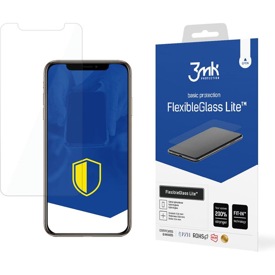 3MK hybrid glass Flexible 2.5D Lite for iPhone Xs Max (1 Stück, Apple iPhone XS Max), Smartphone Schutzfolie, Transparen...