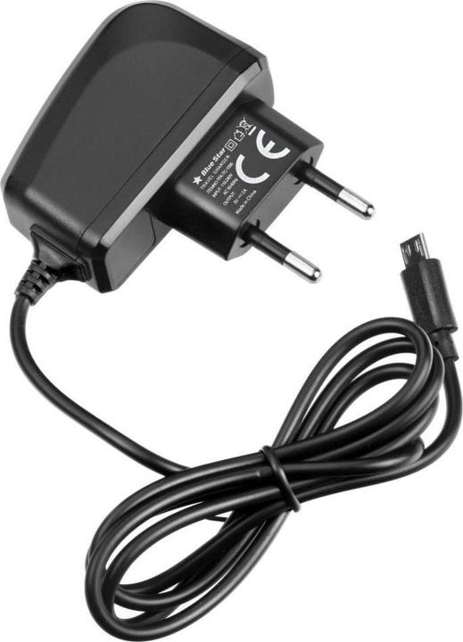 Actual product image Cable Blue Star BLUE STAR LITE travel charger 2A 10W with cable Micro USB TFK-TC-1095B black (10 W)