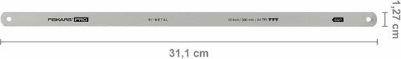 Actual product image Fiskars Original Pro replacement blade for TrueTension hacksaw (1062931), blade length: 30 cm, 24