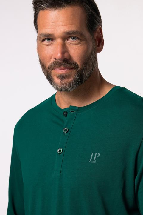 Produktbild JP1880 Henley, Basic, Shirt, Langarm, Knopfleiste, bis 8XL (3XL)