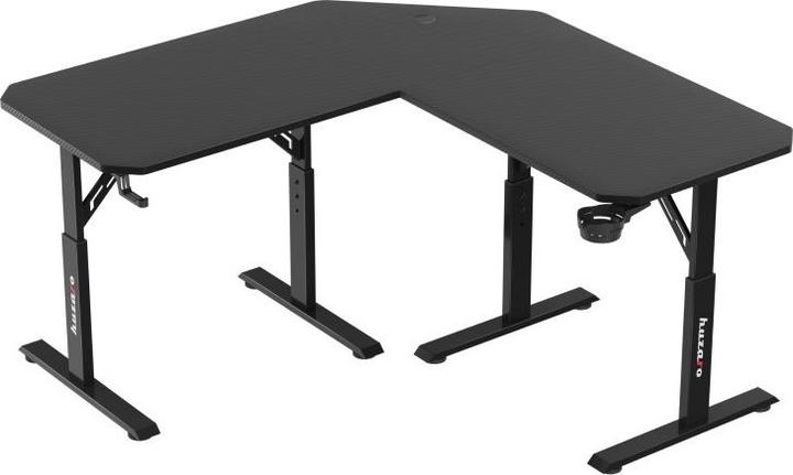 Produktbild Huzaro Verstellbarer Eck-Gaming-Schreibtisch Hero 7.3 Schwarz 140 cm