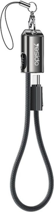 Yesido Cavo dati di ricarica rapida da USB-C a USB-C 60W, 20 cm - nero (0.20 m, 60 W)