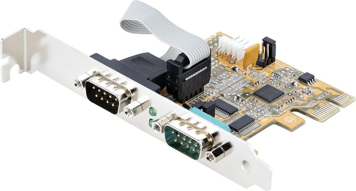 Immagine prodotto StarTech com 21050-PC-SERIAL-CARD, PCIe, Seriale, Piena altezza/Basso profilo, PCI 2.0, RS-232, Gial (0.07 m, Cavi industriali)