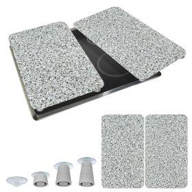 Image du produit Wenko Plaque de recouvrement en verre Universal Mod. Granit, set de 2 pièces pour tous les types de