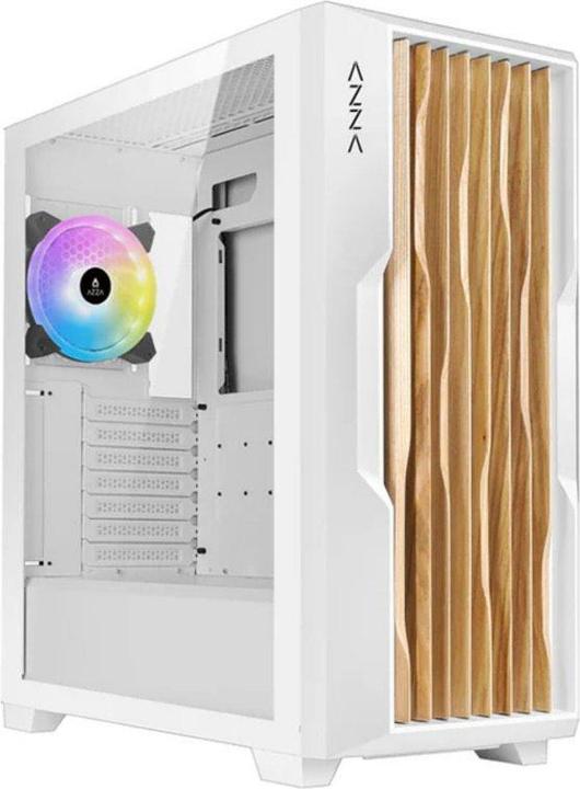 Produktbild Azza Guardian 520WW GAMING Miditower Weiss RGB Holzgitter retail (ITX, mATX, ATX)