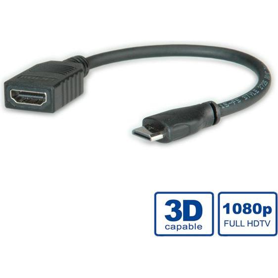 Thumbnail - Roline HDMI – Mini HDMI (0.15 m, HDMI), Video Kabel