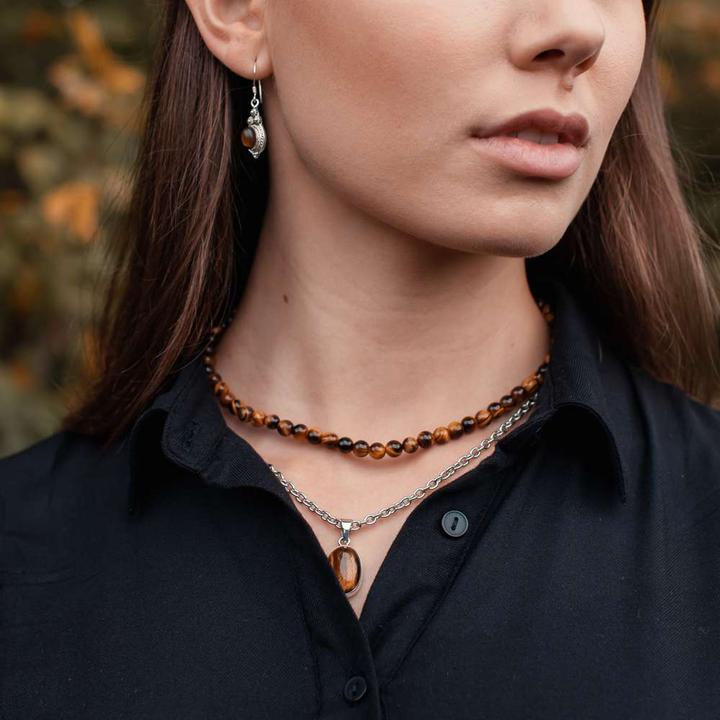 Immagine prodotto Bijouteria Orecchini (Argento 925, Occhio di tigre)