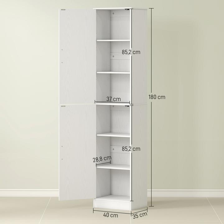 Immagine prodotto Homcom Badezimmerschrank Spanplatte, MDF Weiss (40 x 35 x 180 cm)