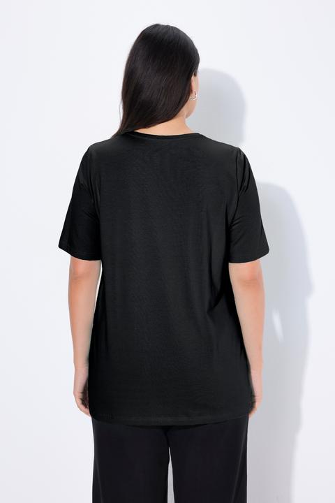 Produktbild Ulla Popken T-Shirt, A-Linie, Rundhalsausschnitt, Halbarm (62)