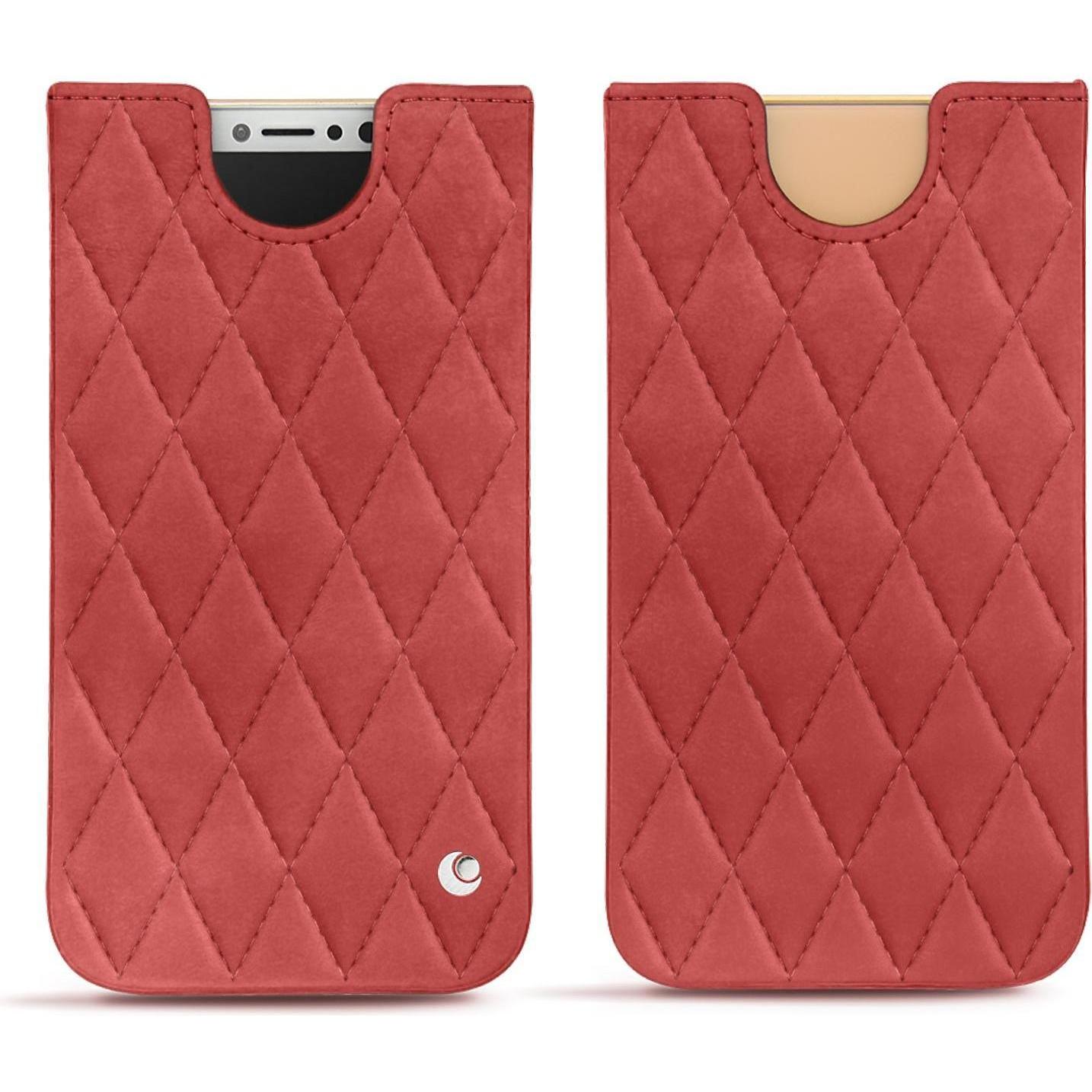 Noreve Lederschutzhülle (Apple iPhone XS), Smartphone Hülle, Rot
