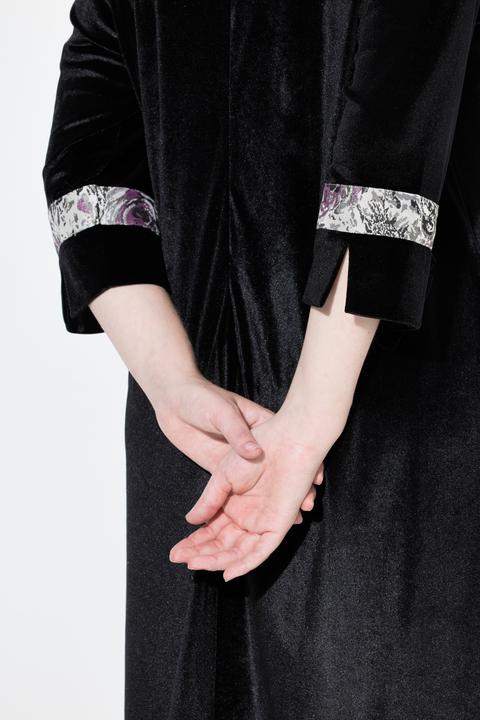 Immagine prodotto Ulla Popken Abito in velluto con collo alto e maniche a 3/4 (60)