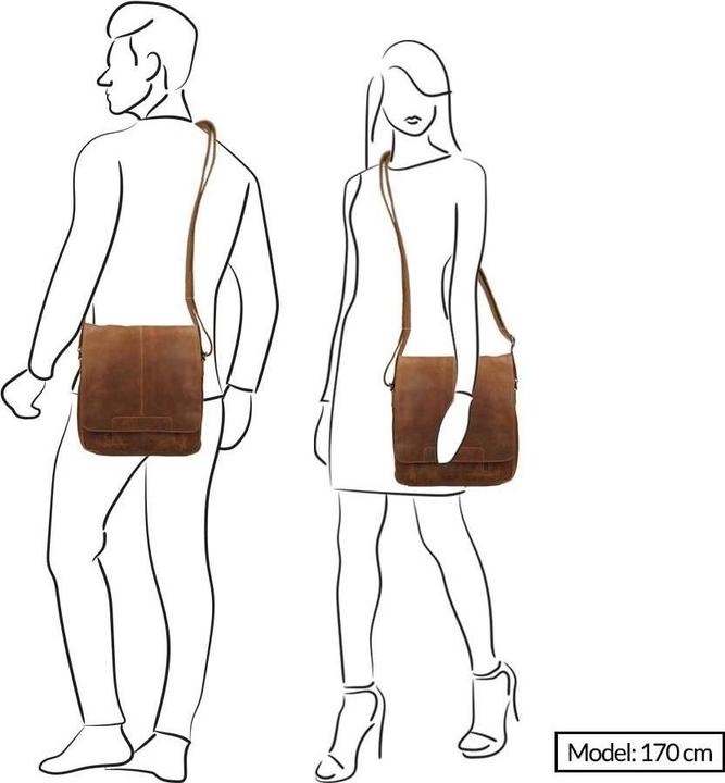 Produktbild The Chesterfield Brand Wax Pull Up Umhängetasche Leder 29 cm