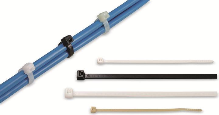 Produktbild HellermannTyton Kabelbinder T30R gelb (Kunststoffkabelbinder, 150 mm, 100 Stk.)
