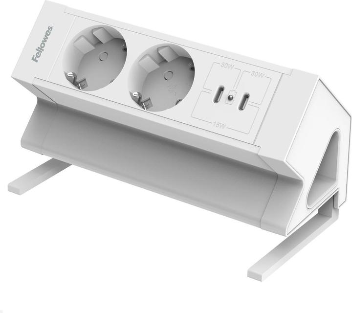 Produktbild Fellowes Power Desk Up 2.0 Tischsteckdose mit 2x Steckdose, 2x USB-C Charger (2x, USB-C)