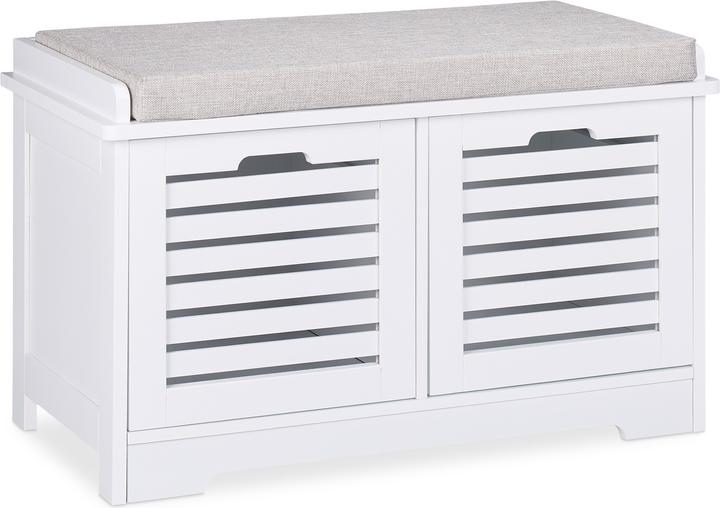 Image du produit Relaxdays Banc avec espace rangement, 2 paniers (72 cm)