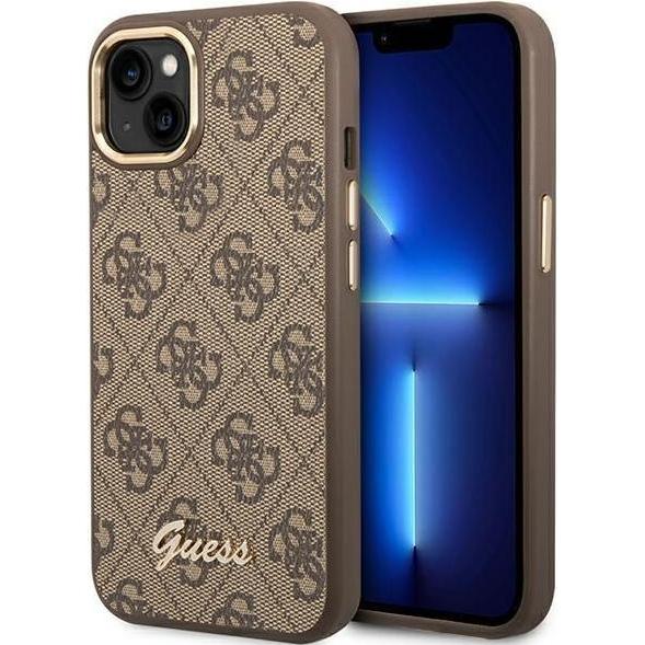 Guess GUHCP14MHG4SHW iPhone 14 Plus 6,7" brązowy/brown hard case 4G Vintage Gold Logo (Apple iPhone 14 Plus), Smartphone...