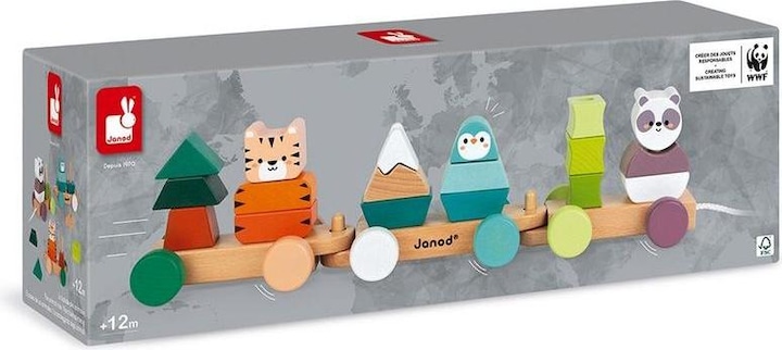 Actual product image Janod Stacking toys walk of the animals wood