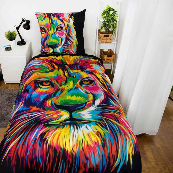 Image du produit Herding Bureau-Artistique "Lion" Parure de lit en satin