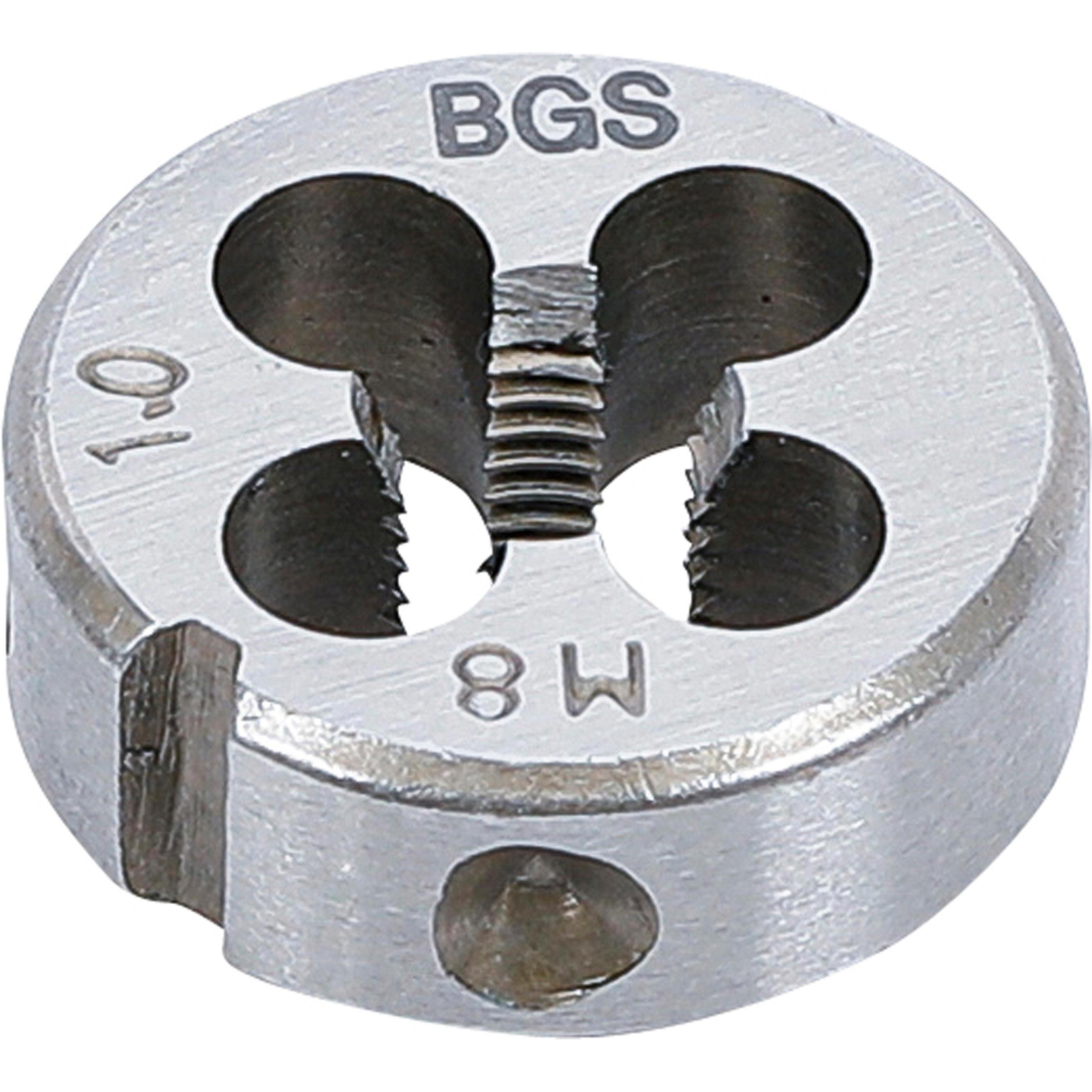 BGS, Gewindeschneider + Gewindebohrer, Gewindeschneideisen M8 x 1,0 x 25 mm