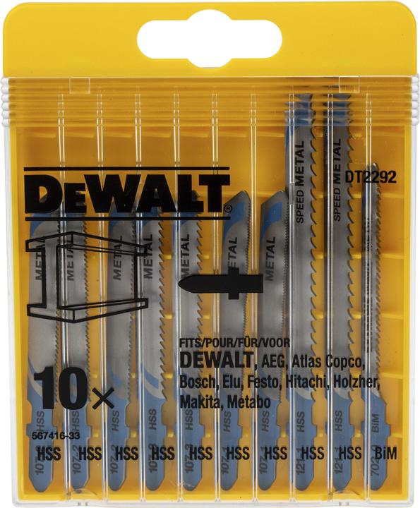 Produktbild DeWalt Sägeblatt für Stichsägen Metall 10-Teile
