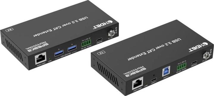 Produktbild SpeaKa Professional SP-USBE-830 7+2 Port KVM-Extender über PC steuerbar Schwarz