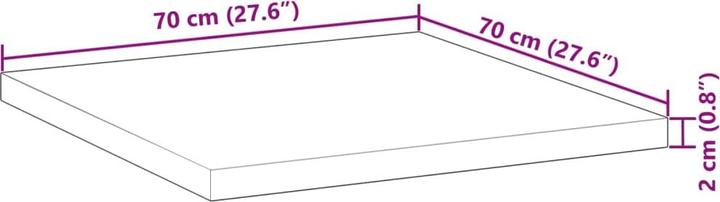 Produktbild vidaXL Tischplatte (70 x 70 x 2 cm)