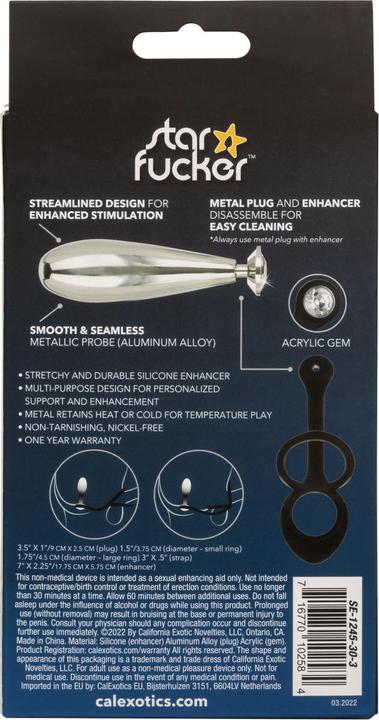 Actual product image CalExotics California Exotics Star Fucker Glider Plug (8.89 cm)