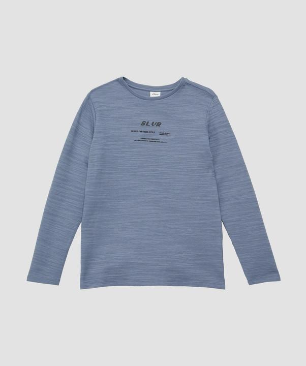 Produktbild S.Oliver T-Shirt Strukturiertes Langarmshirt mit Frontprint (170, 176)