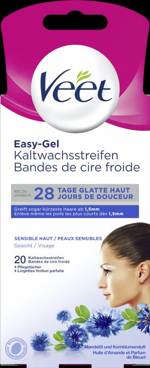 Produktbild Veet Kaltwachsstreifen sensitive Haut Gesicht (20 x, 29 g)