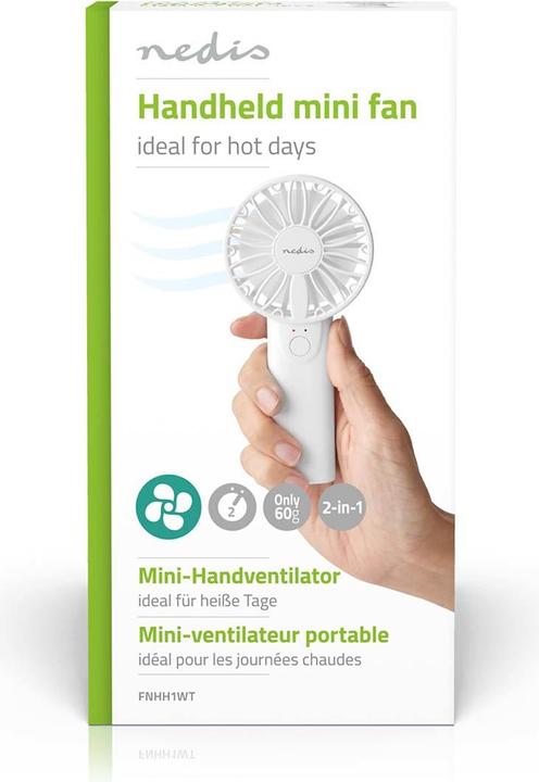 Productafbeelding Nedis Handventilator, 60 mm, 2 snelheden, standaard