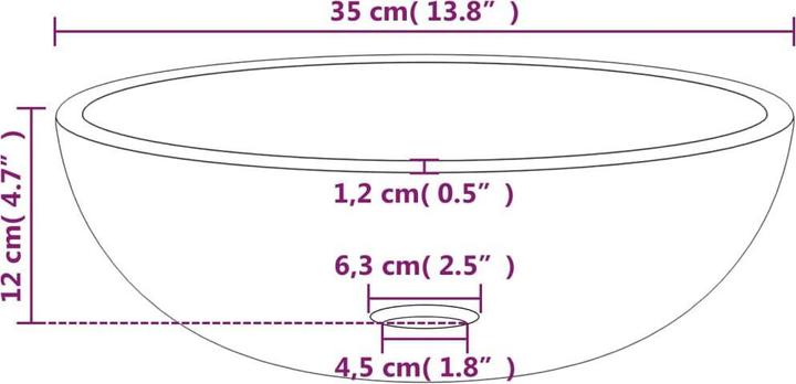 Immagine prodotto vidaXL Waschbecken (350 mm, 350 mm)