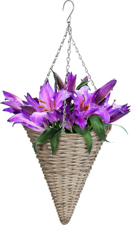 Produktbild Natura Punto Trichterförmige Blumenampel aus Weidengeflecht, 30 x 38 cm (30 cm)