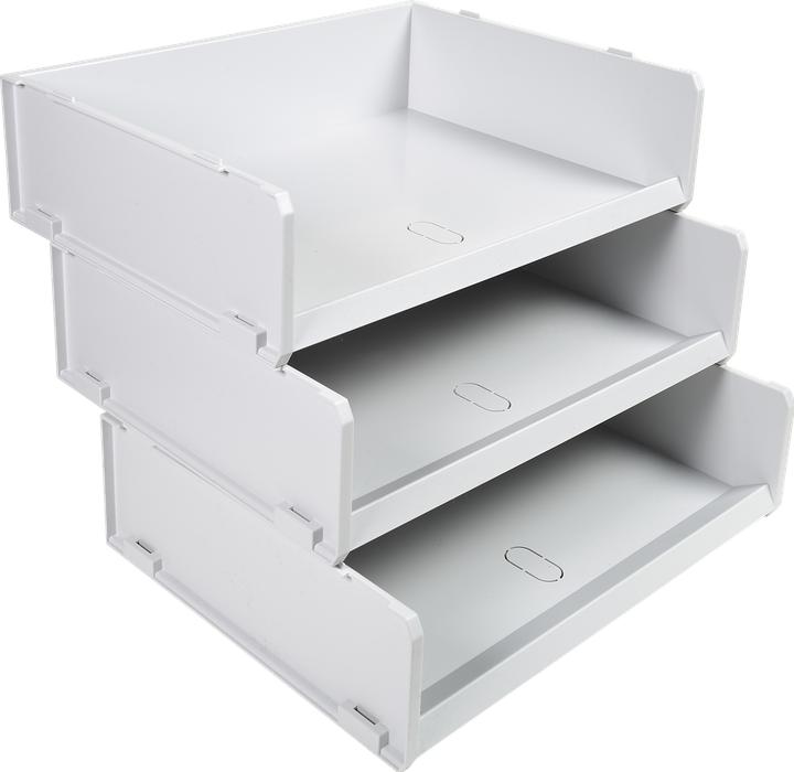 Image du produit Exacompta Corbeille à courrier Multitri Classic gris clair (A4+)