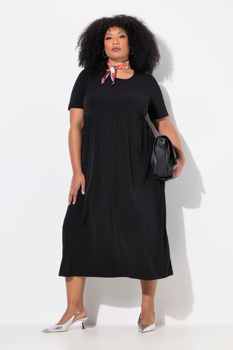 Produktbild Ulla Popken Jerseykleid, Empirenaht, Rundhals, Halbarm, Taschen (56)