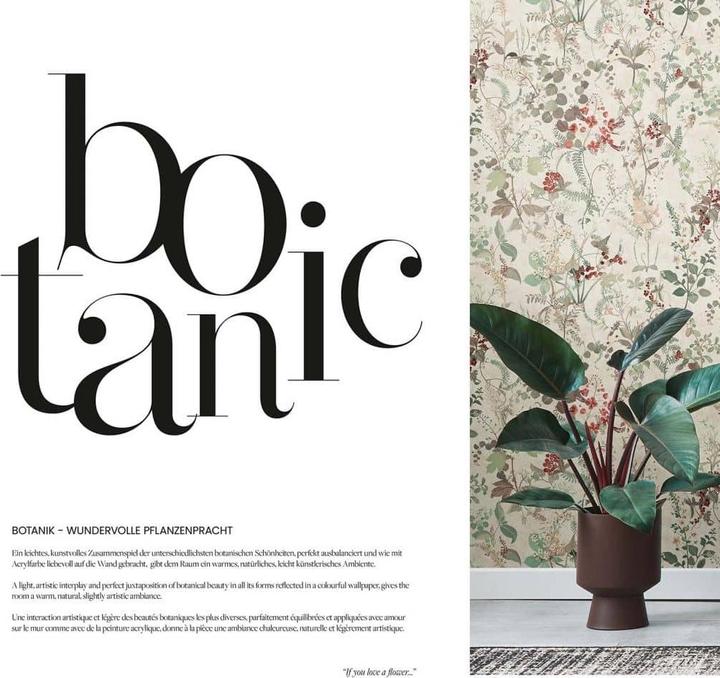 Image du produit A.S. Création papier peint fleuri vintage blanc vert rouge papier peint intissé floral (53 x 1005 cm)