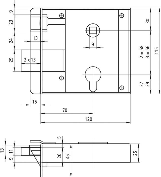 Actual product image Schänis Front door locks put on 2103