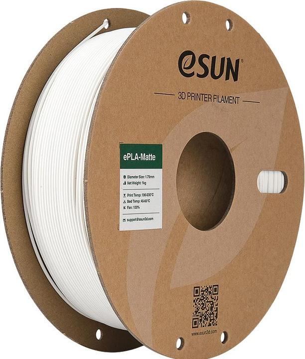 Immagine prodotto eSUN Filamento ePLA Mat bianco latte 1,75mm 1Kg (PLA, 1.75 mm, 1000 g, Bianco)