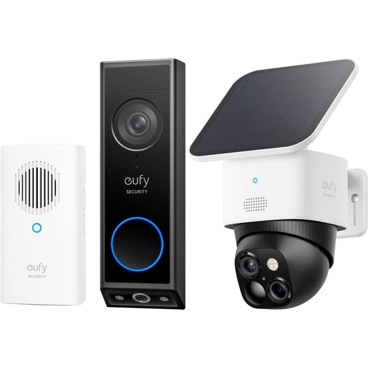 eufy, Campanello + Citofono, Security E340 Video Deurbel met Chime + Security S340 Solocamera â€“ SoloCam -