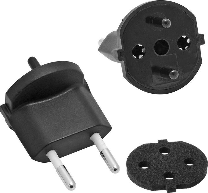 Produktbild Revolt Fixadapter IP44 Typ11 / Konturenstecker (für 2-polige Variante), 10 A / 250 V (CEE 7/17)