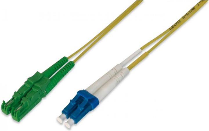 Actual product image Digitus Fiber Optic Patch Cord, E2000 (8° APC) to LC (PC), Singlemode (SFTP, CAT6a, 1 m)