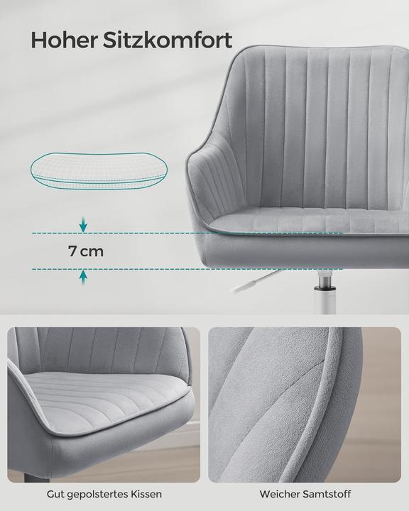 Immagine prodotto Songmics Höhenverstellbarer Drehstuhl (45 - 55 cm)