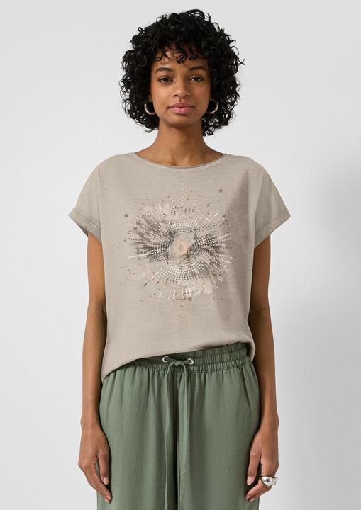 Produktbild s.Oliver T-Shirt Oversize-Shirt mit Frontprint (L)