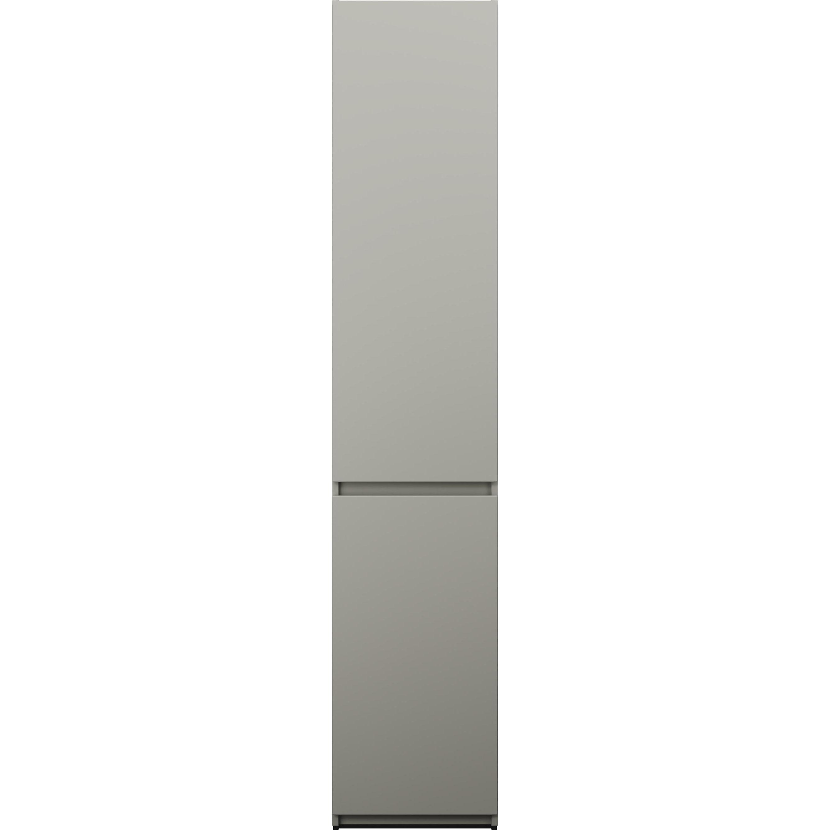 burgbad, Badezimmerschrank, Lin20 Hochschrank Bodenstehend mit 2 Türen, 2 Winkelablagen, Tiefe 245mm, Türanschlag rech