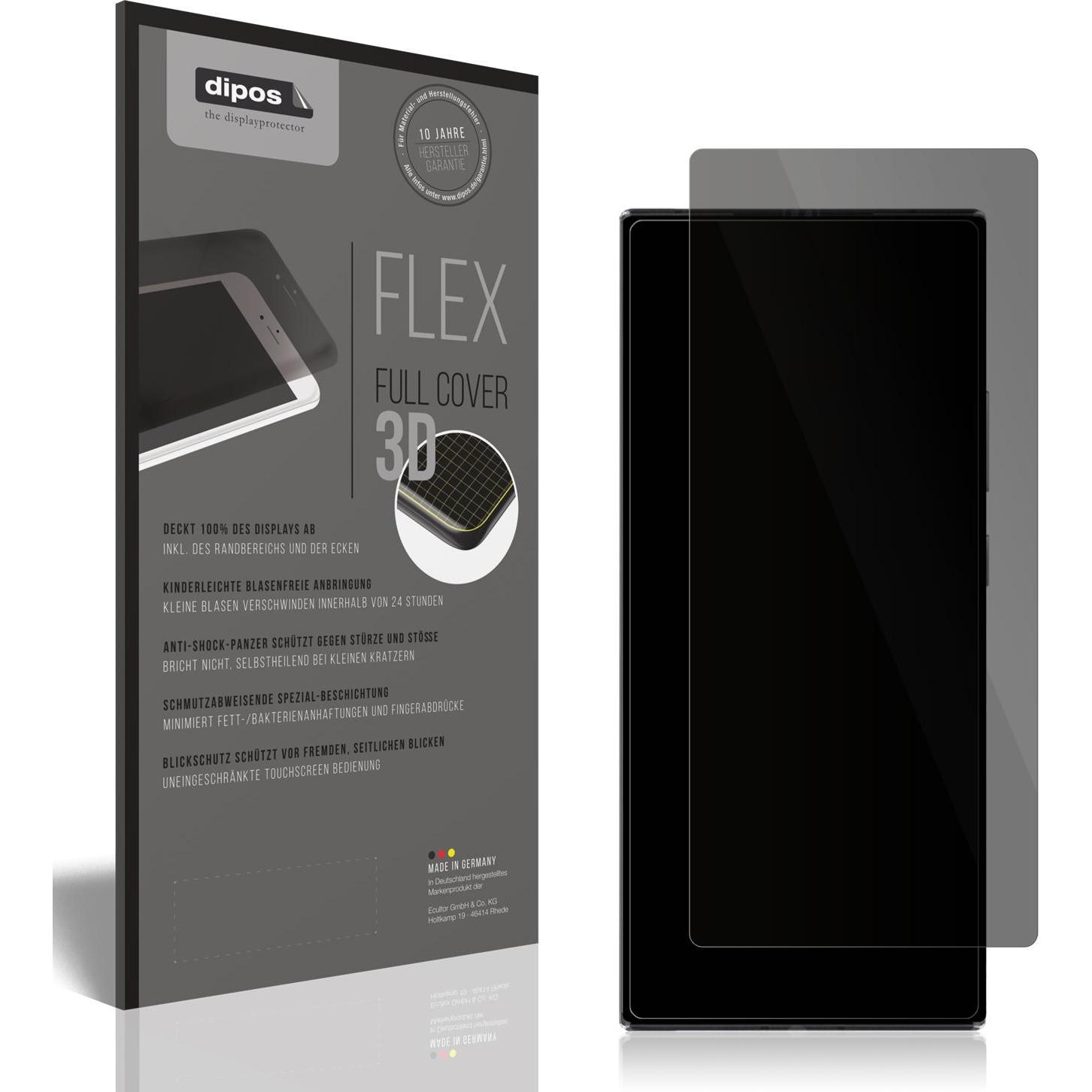 Dipos Blickschutzfolie 2-Way Anti-Shock (1 Stück, ZTE Axon 40 Ultra), Smartphone Schutzfolie, Transparent