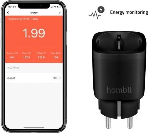 Actual product image Hombli Smart Socket (EU), Promo Pack 21, Black