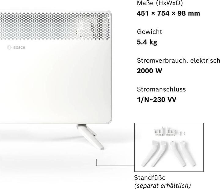 Image du produit Bosch Hausgeräte Heat Convector HC 4000-20 Thermotechnik Heat Convector HC 4000- (2000 W)